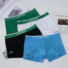 LAC0STE Men's Fashion Solid Color Underwear boxer 3pcs-2365