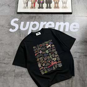 Supreme Summer short-sleeved pure cotton Stu full print T-shirt（19 styles)-1876