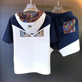 Ralph Lauren Fendi Prada Burberry Quick-drying short-sleeved shorts suit-2838